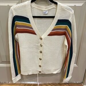 “Rainbow” cardigan sweater, size S